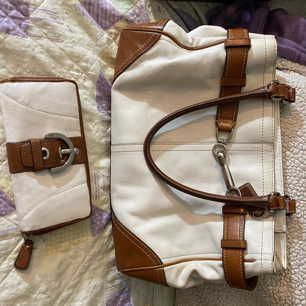 Coach satchel purse and wallet